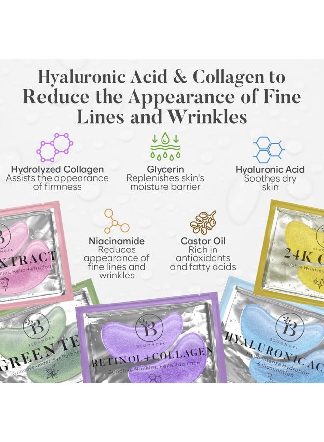 BLOOMORA Variety Under Eye Mask (30 Pairs) Under Eye Patches for Dark Circles, Under Eye Patches for Puffy Eyes and Dark Circles, Eye Masks Bulk, Eye Care, Puffy Eyes Treatment - Image 2