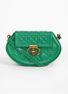 Haute Sauce Women's The Quilted Curve Sling Bag - Shamrock Green  - Image 4