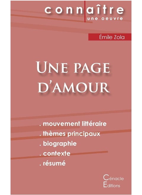 Fiche de lecture Une page d'amour de Émile Zola (A