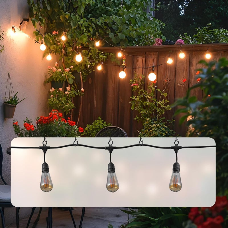 coutnier Square Ceiling Hooks with Safety Buckle for String Lights, Plants, Wind Chimes, 40-Pack, 2.36 inch, Black - Image 2
