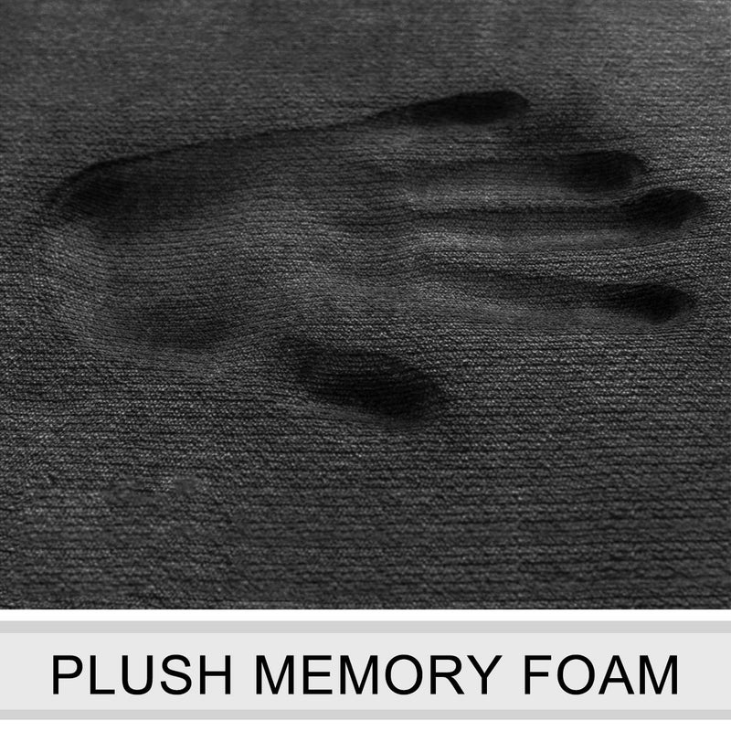 FEELSO Memory Foam Bath Mat Set , 3 Piece Non Slip and Absorbent Floor Mat , 20x31 Inches , 20x22 Inches U-Shaped Contour Bathroom Rug and Toilet Lid Cover for Tub Shower & Bath Room , Black - Image 4