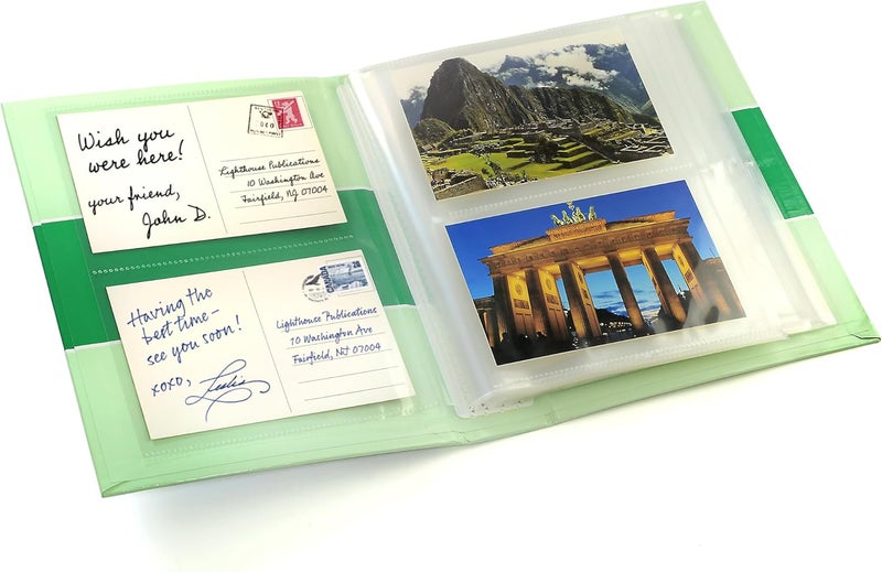 Lighthouse - Display Album for 100-200 Postcards - 50 Inbound Sheets made from Acid-Free Polypropylene to hold up to 4 Postcards Each 6" x 4" Postcards (10 5/8" x 8 1/8" x 2") - Image 2