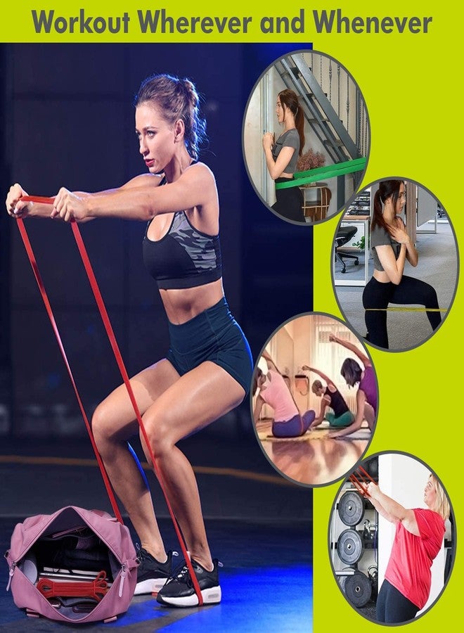 GISCO Resistance Bands for Workout | Pilates Bands for Women & Men | Latex Thera Bands for Home Exercise, Gym, Stretching, Yoga & Full-Body Toning - Image 4