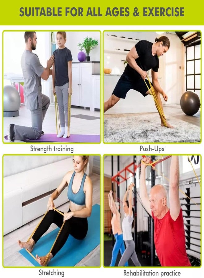 GISCO Resistance Bands for Workout | Pilates Bands for Women & Men | Latex Thera Bands for Home Exercise, Gym, Stretching, Yoga & Full-Body Toning - Image 5