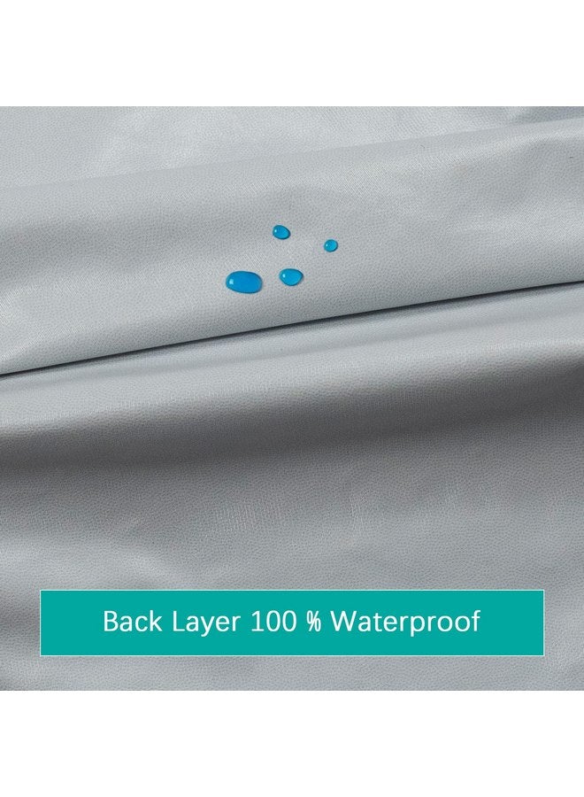 Biloban Crib Sheets Waterproof 2 Pack, Crib Mattress Protector, Baby Fitted Crib Sheet Neutral, Ultra Soft & Breathable Toddler Bed Sheets for Boys and Girls, Grey - Image 3