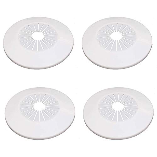 shenghang Wall Flange Easy Installation Plastic Radiator Escutcheon Water Pipe Drain Line Cover Collar Wall Pipe Cover Decoration Pipe Collars,Pipe Collar Cover (2.36-3.0inch, white) - Image 1