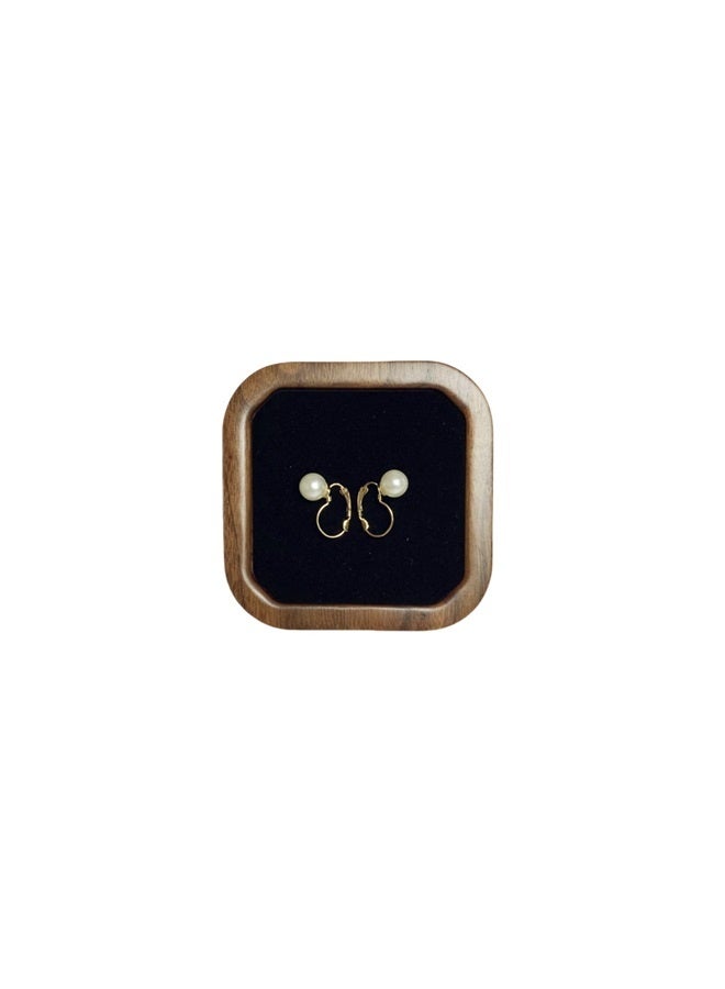 Wooden Jewelry Tray Small Trinket Dish with Velvet Surface Rings Earrings Dish Necklaces Bracelet Organizer Display Tray(Square)  - Image 1