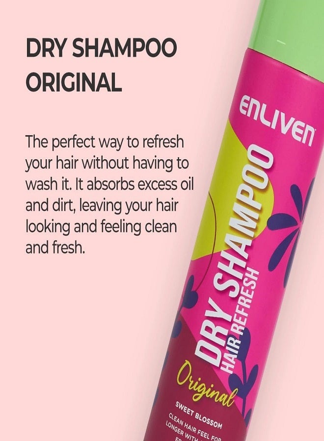 ENLIVEN Dry Shampoo Original – 300ml Instant Oil Control & Hair Refresh Without Water | Summer Hair Care for Oily & Flat Hair - Image 2