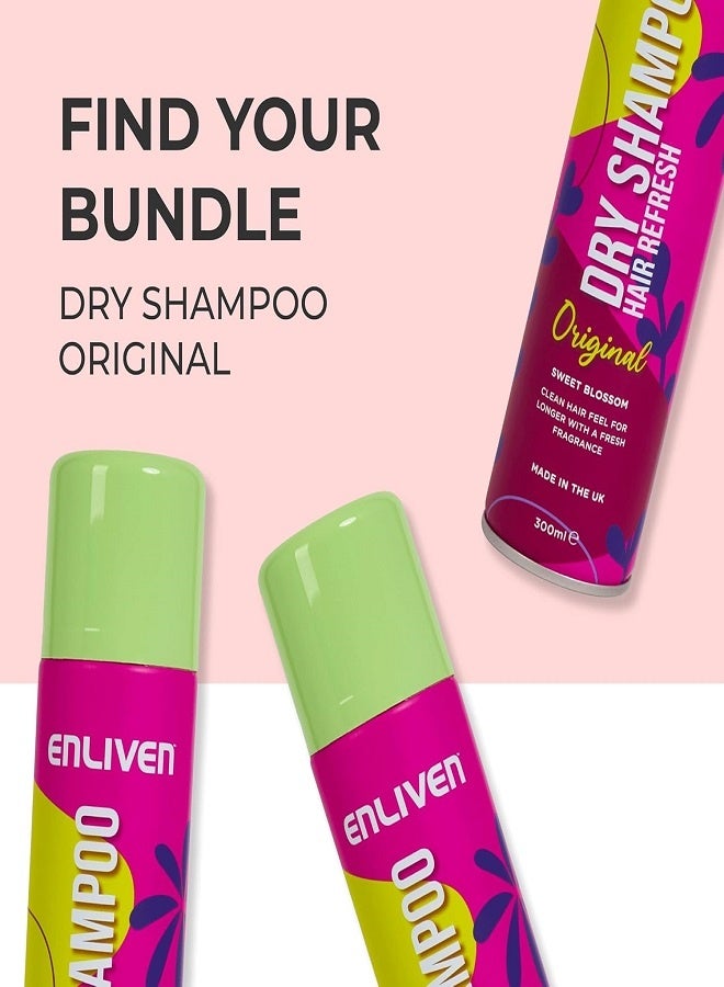 ENLIVEN Dry Shampoo Original – 300ml Instant Oil Control & Hair Refresh Without Water | Summer Hair Care for Oily & Flat Hair - Image 3