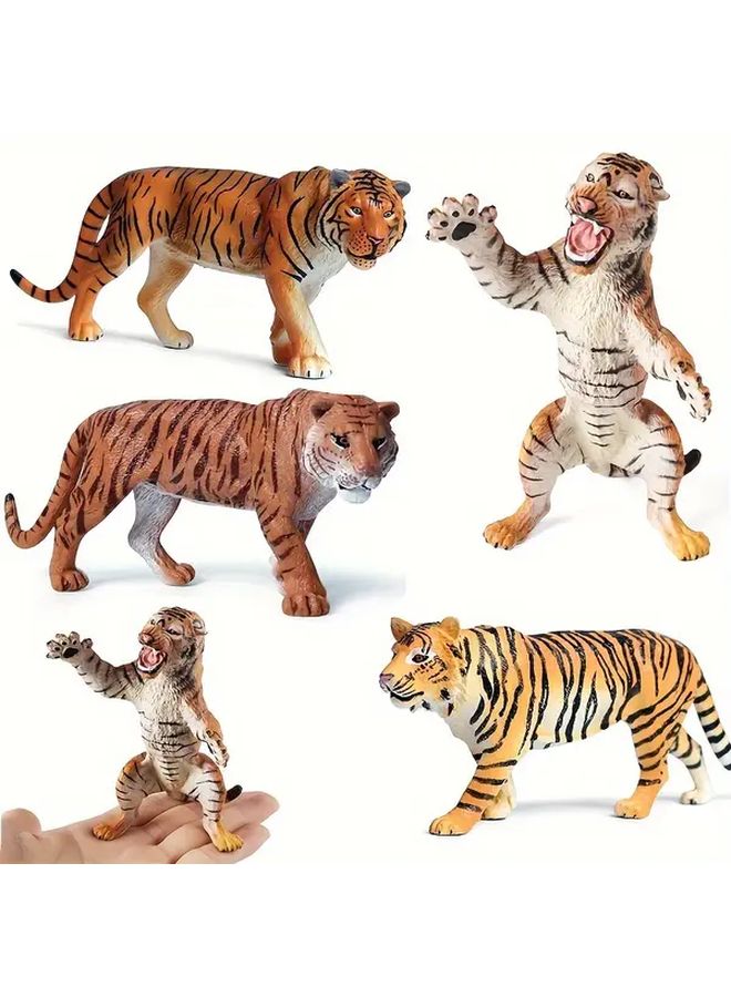 Red Male Tiger Animal Model Zoo Wild Figure Home Office Desktop Ornament Gift - Image 2