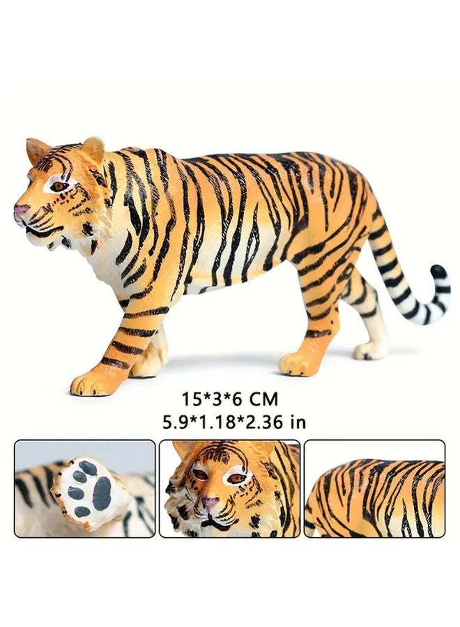 Red Male Tiger Animal Model Zoo Wild Figure Home Office Desktop Ornament Gift - Image 3