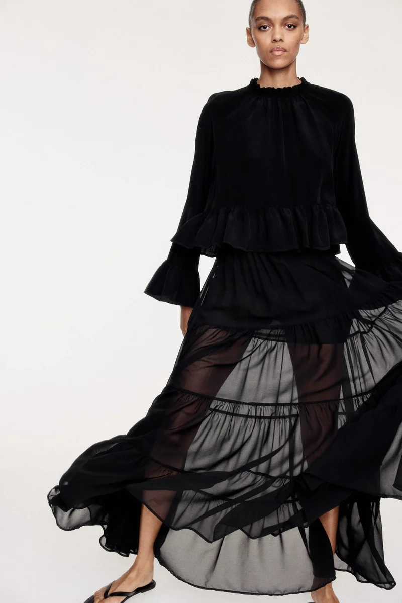 H&M Tiered maxi skirt