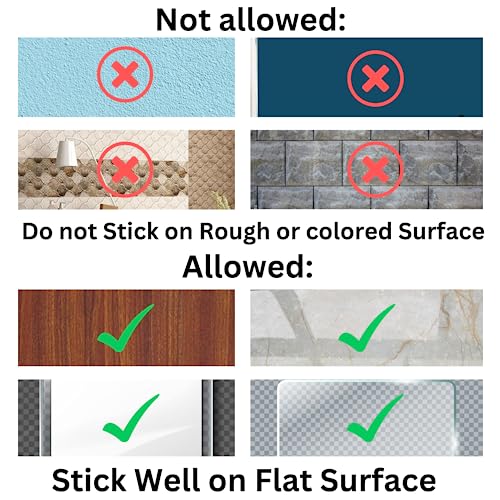 BK10 IMPORT & EXPORT BK 10 IMPORT & EXPORT Wall Mounted Plastic Bathroom Shelf for Wall/Wall Shelf/Wall Mounted Shelf/Self Adhesive Shelf with 2 Self Adhesive Stickers (White) (Rectangular) - Image 2