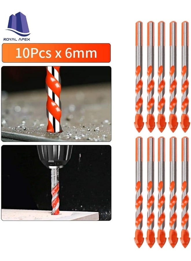 Royal Apex Ceramic Tile Drill Bit Set For Tile Brick Glass Plastic And Wood Concrete Drill Bit - 6Mm (Pack Of 2)  - Image 2