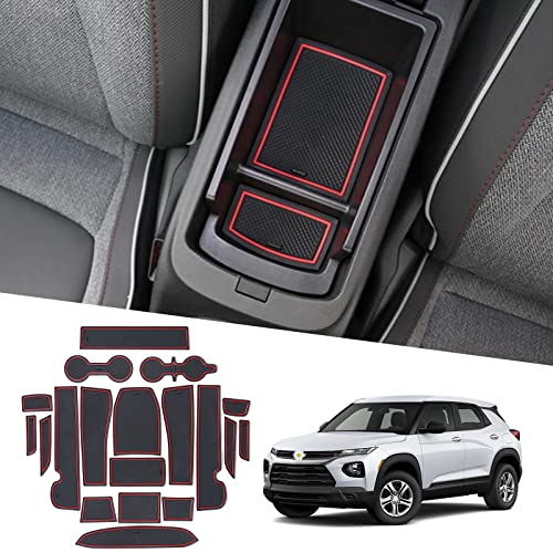 RUIYA حصائر فتحات الأبواب لسيارة تريل بليزر 2021-2026، لملحقات شيفروليه تريل بليزر، حصائر بطانة وحدة التحكم المركزية متوافقة مع شيفروليه تريل بليزر RS/LS/LT/Activ (19 قطعة/مجموعة) - Image 1