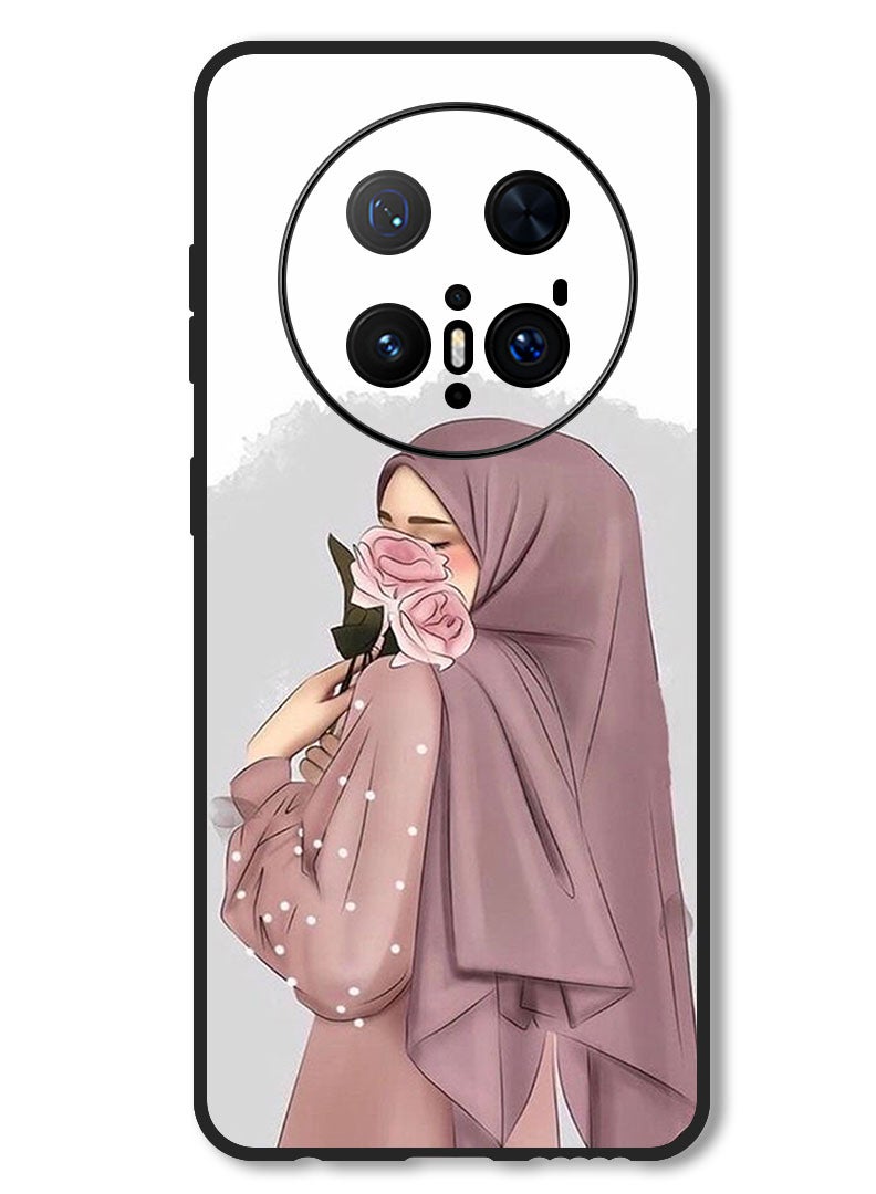 Theodor Case Compatible with Huawei Mate 70 Pro/ 70 Pro + Protection Shockproof Bumper Cover Holding Roses Girl - Image 1