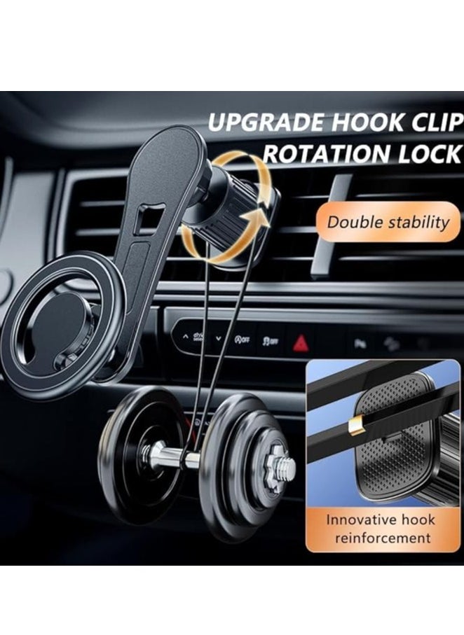 YoYoTech 360° Rotation Magnetic Phone Holder Mount for Car Air Vent Magnetic Car Holder Fit for iPhone 15,14,13,12 Pro Plus Max Mini,Samsung S23 Ultra,S22 Ultra,S21 Ultra-Black  - Image 4