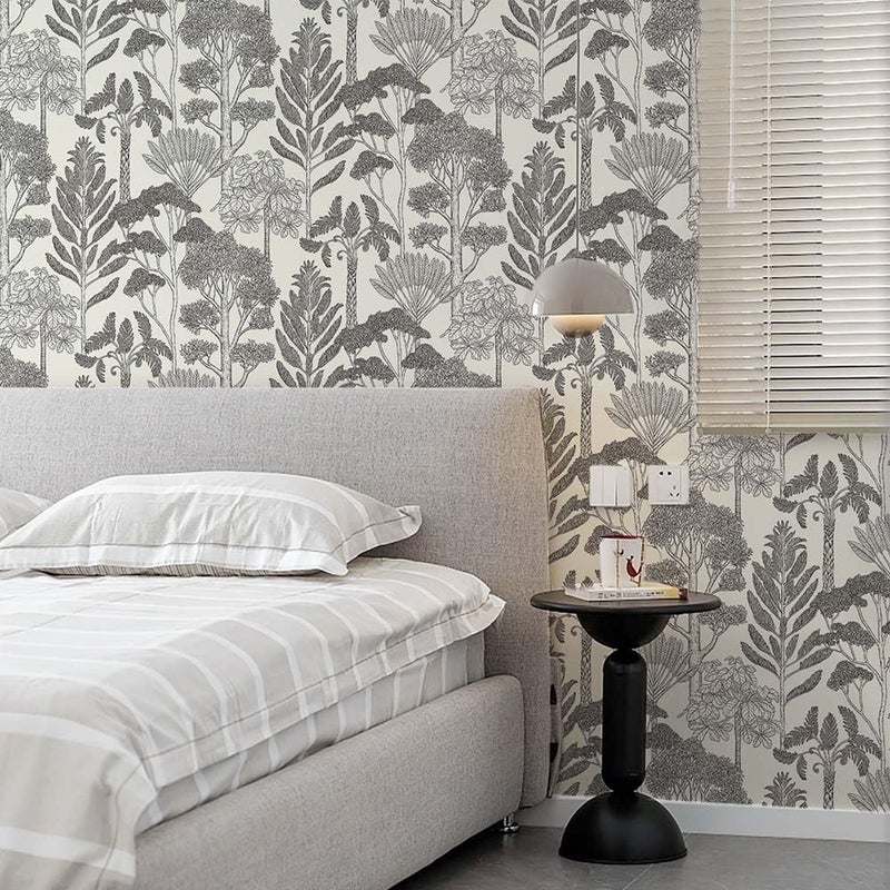 Lativo Forest Vintage Peel and Stick Wallpaper for Bathroom Waterproof Boho Contact Paper for Cabinets/Drawers Tree Self Adhesive Removable Wallpaper for Bedroom Retro Farmhouse Vinyl 17.3inW 78.7inL - Image 4