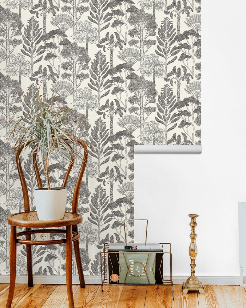 Lativo Forest Vintage Peel and Stick Wallpaper for Bathroom Waterproof Boho Contact Paper for Cabinets/Drawers Tree Self Adhesive Removable Wallpaper for Bedroom Retro Farmhouse Vinyl 17.3inW 78.7inL - Image 2