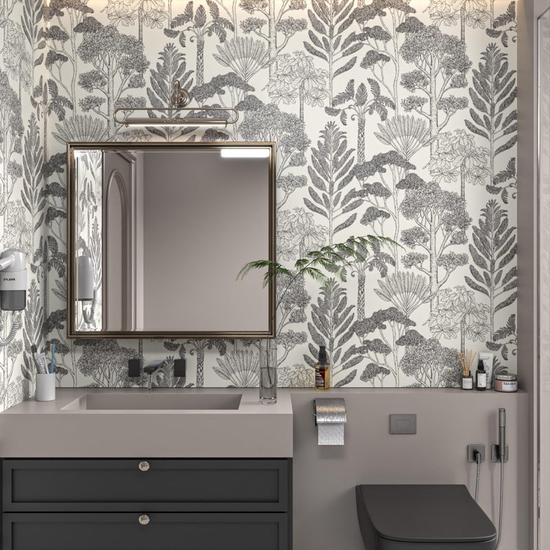 Lativo Forest Vintage Peel and Stick Wallpaper for Bathroom Waterproof Boho Contact Paper for Cabinets/Drawers Tree Self Adhesive Removable Wallpaper for Bedroom Retro Farmhouse Vinyl 17.3inW 78.7inL - Image 5