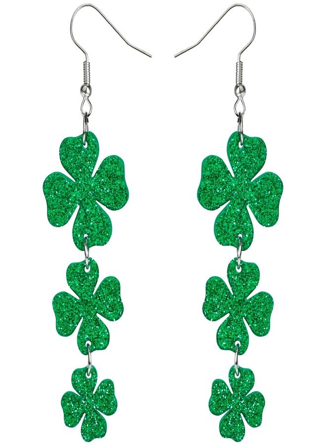 KUCHEY St Patricks Day Accessories Earrings for Women: Green Shamrock Dangle Earrings, Good Luck Shirt, Irish Party Favor Gift - Image 1