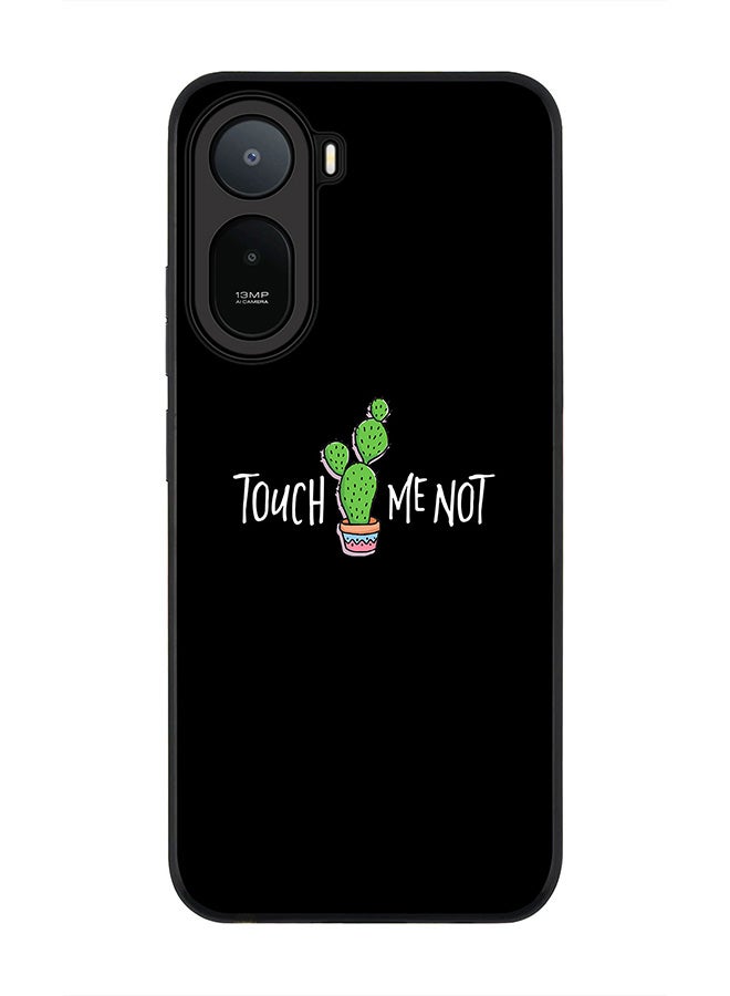 Stylizedd Rugged Case for Xiaomi Redmi A7 Pro 4G / Poco C81 / Poco C81 Pro / Poco C85x 5G- Slim Fit Hybrid Rubber Cover Touch me not