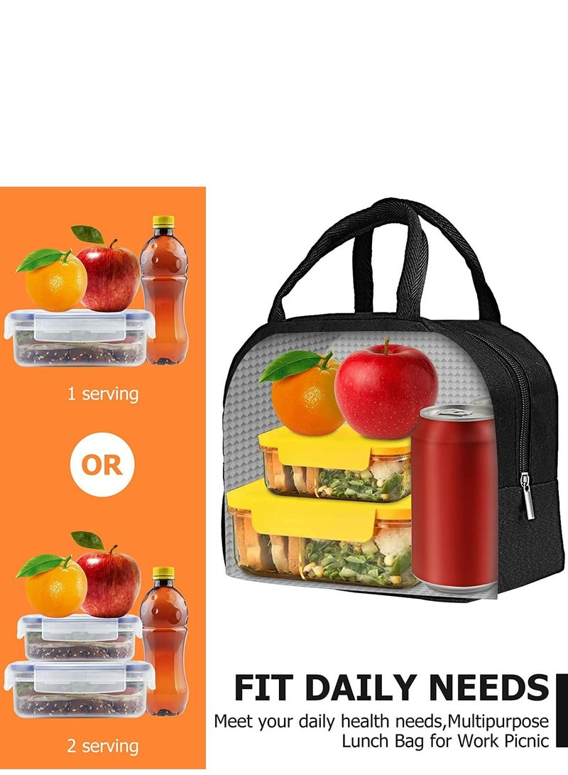 Insulated Lunch Bag - Large Capacity Polyester Handbag Leakproof Cooler Reusable Box for Student, Men, Women, Outdoor, Office, Picnic - Image 3