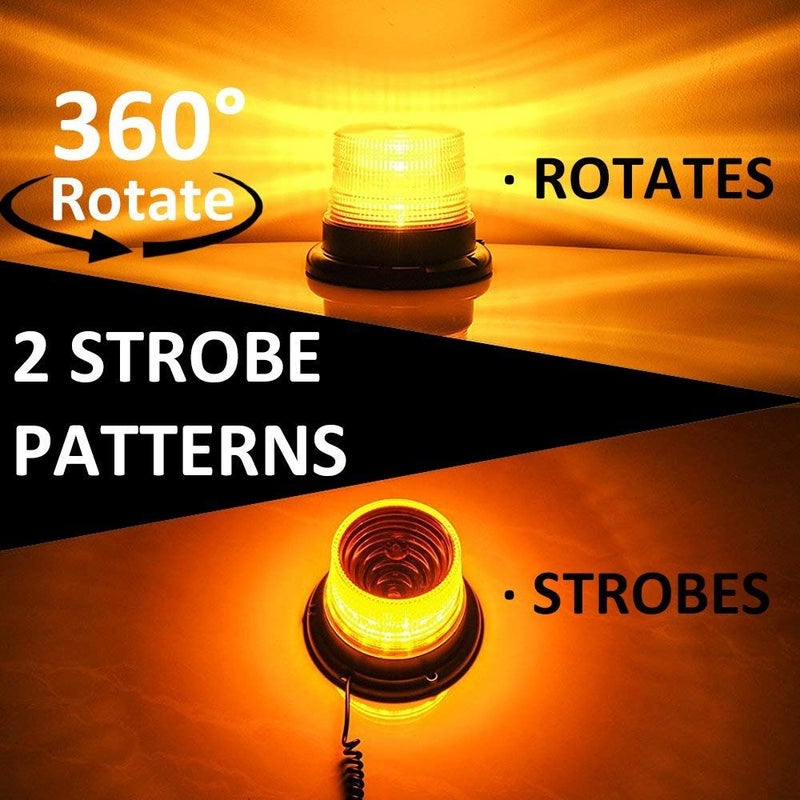BIGANT LED Strobe Light, Big Ant Amber 48 LED Warning Lights Safety Flashing Strobe Lights with Magnetic for Most Vehicle Trucks Cars, Law Enforcement Emergency Hazard Beacon Caution Warning Snow Plow - Image 5