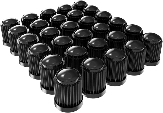 SAMIKIVA (30 Pack) Tire Stem Valve Caps, with O Rubber Ring, Universal Stem Covers for Cars, SUVs, Bike and Bicycle, Trucks, Motorcycles, Airtight Seal Heavy Duty (Black (30 Pack)) - Image 4