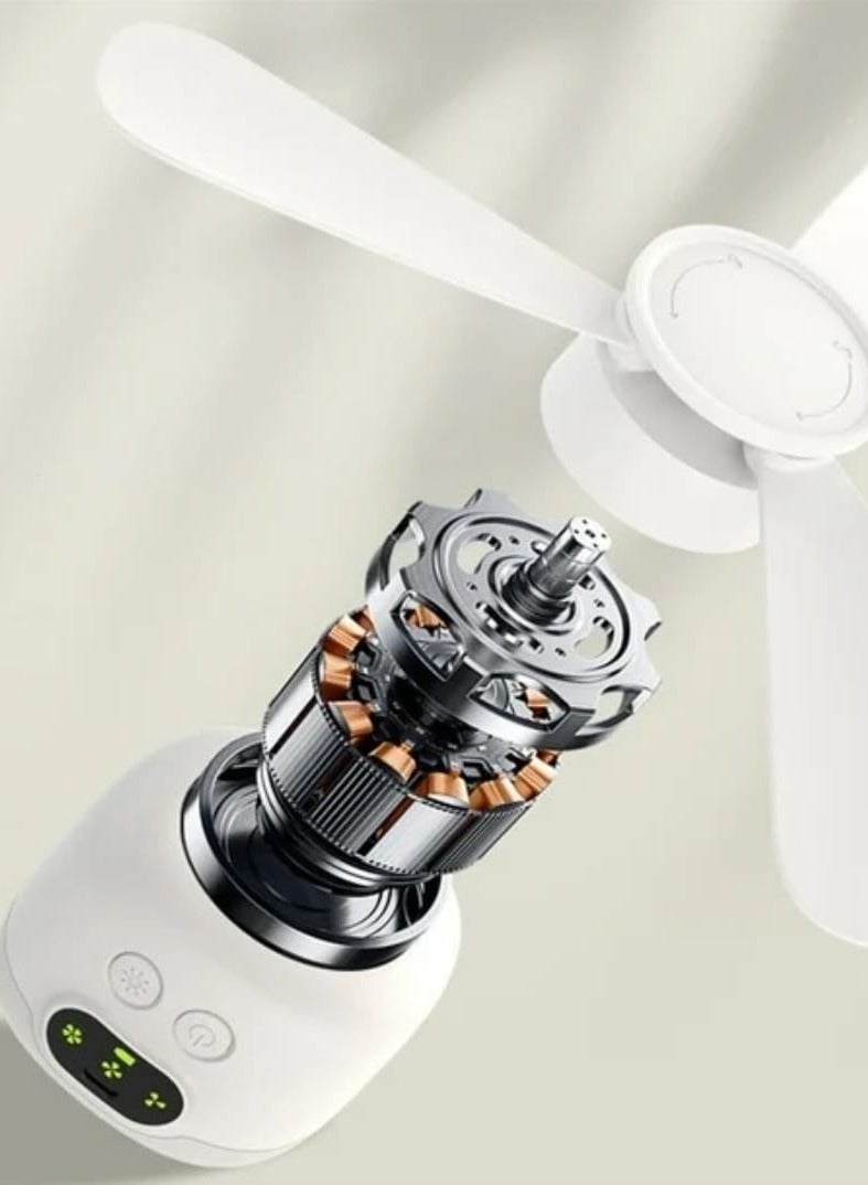 Multi-functional Wireless Ceiling Fan for Camping – LED Night Light, Mosquito Repellent, Storage Box – Portable Outdoor Tent Fan with Hook, USB Rechargeable - Image 5