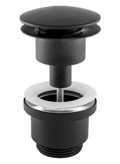 AQUAECO Matt Black Universal Push Button Basin Waste BDP-WBB-200-NS-UB-MB  - Image 2