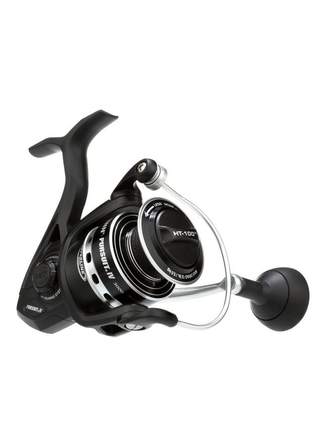 PENN Pursuit Iv Inshore Spinning Fishing Reel, Size 3000, Ht-100 Front Drag, Max Of 12Lb, 5 Sealed Stainless Steel Ball Bearing System, Built With Carbon Fiber Drag Washers, Black Silver  - Image 1