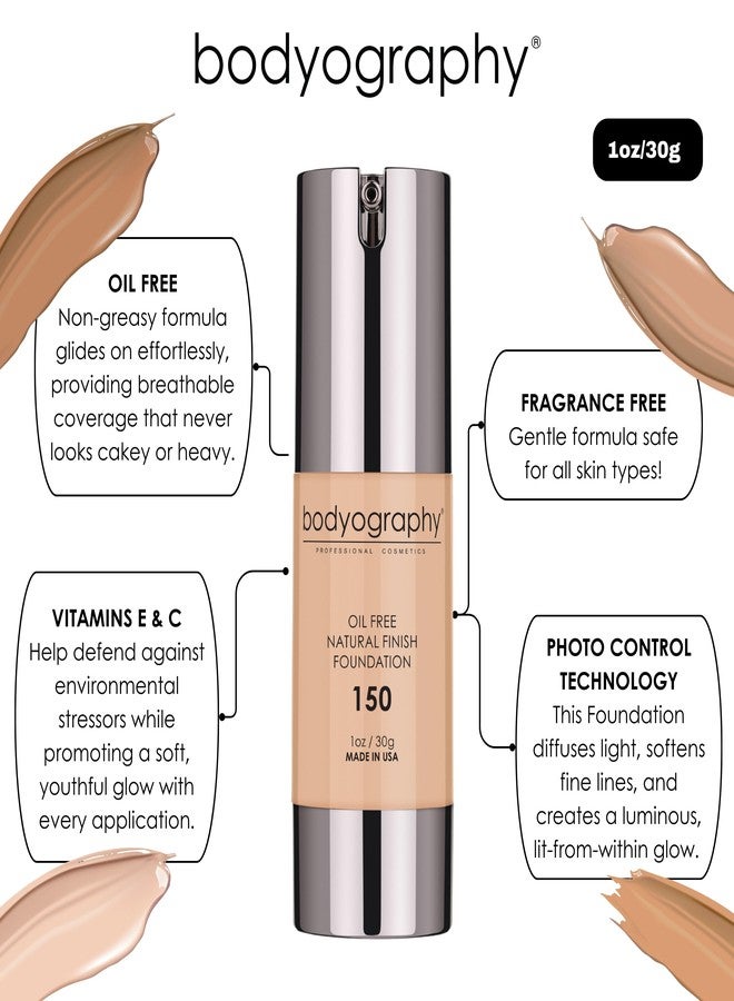 BODYOGRAPHY Natural Finish Foundation (Medium/Dark/Cool #220) | Oil-Free, Anti-Aging Salon Foundation with Vitamin E & C | Photo-Ready, Skin-Perfecting Coverage | Vegan, Gluten-Free, Paraben-Free - Image 4