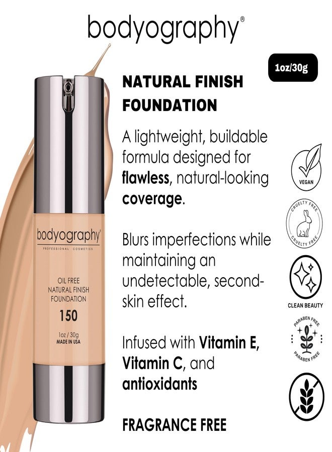 BODYOGRAPHY Natural Finish Foundation (Medium/Dark/Cool #220) | Oil-Free, Anti-Aging Salon Foundation with Vitamin E & C | Photo-Ready, Skin-Perfecting Coverage | Vegan, Gluten-Free, Paraben-Free - Image 2