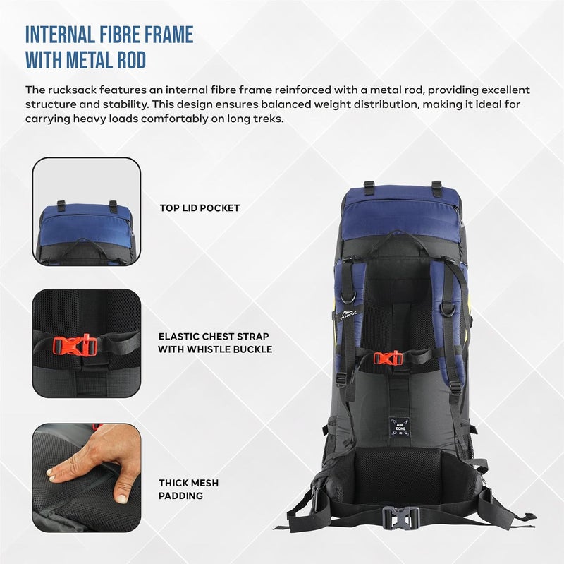 Trawoc حقيبة ظهر داخلية TRAWOC SKYRANGER 70L - Image 3