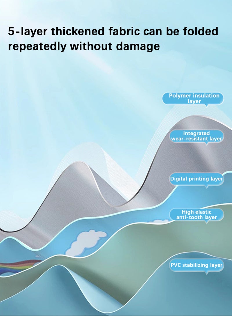 Paka Rabbit Rectangular Inflatable Pool, 150*85*52CM Thickened Pool with Safety Inflatable Bottom, Multifunctional Inflatable Pool, Family Relaxing Pool, Perfect Choice for Indoor Entertainment and Outdoor Activities - Image 5