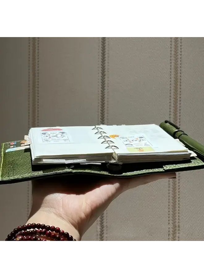 Shell Olive Green M5 Spiral Notebook 40 Sheets Blank Pages Portable Pocket Notepad - Image 4