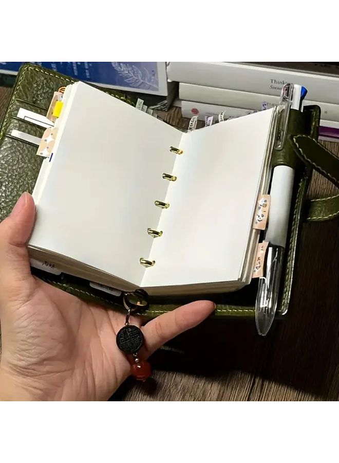 Shell Olive Green M5 Spiral Notebook 40 Sheets Blank Pages Portable Pocket Notepad - Image 1