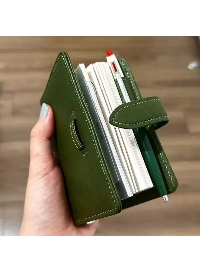 Shell Olive Green M5 Spiral Notebook 40 Sheets Blank Pages Portable Pocket Notepad - Image 3