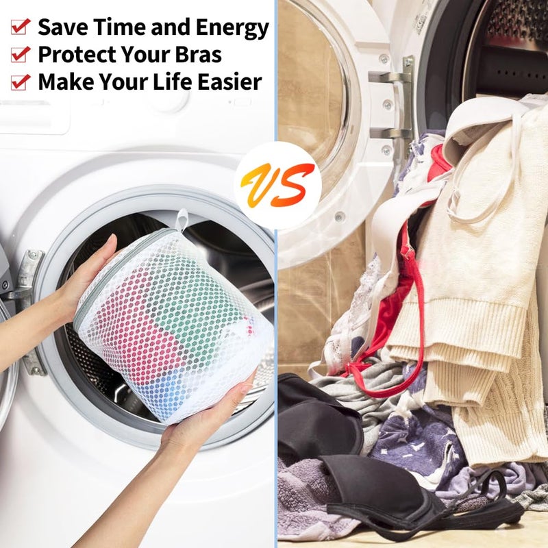 Vivifying Bra Bags for Laundry, 2 Pack Honeycomb Mesh Bra Washing Bags for Laundry, Washing Machine, Lingerie, Delicates, Sock and Baby Clothes - Image 5