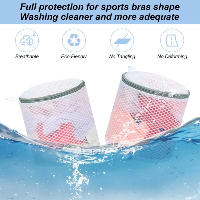 Vivifying Bra Bags for Laundry, 2 Pack Honeycomb Mesh Bra Washing Bags for Laundry, Washing Machine, Lingerie, Delicates, Sock and Baby Clothes - Image 4