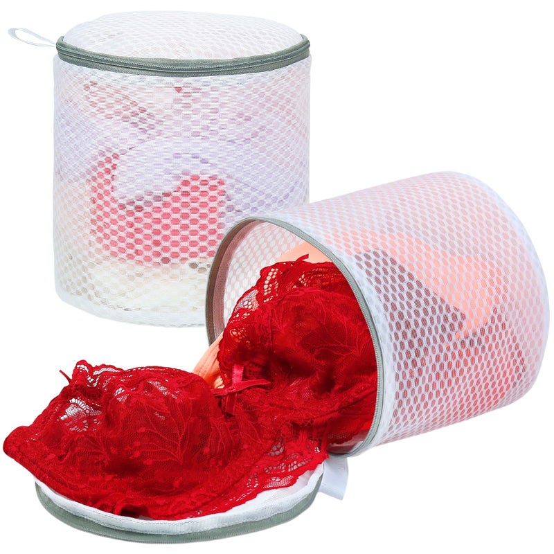 Vivifying Bra Bags for Laundry, 2 Pack Honeycomb Mesh Bra Washing Bags for Laundry, Washing Machine, Lingerie, Delicates, Sock and Baby Clothes - Image 1