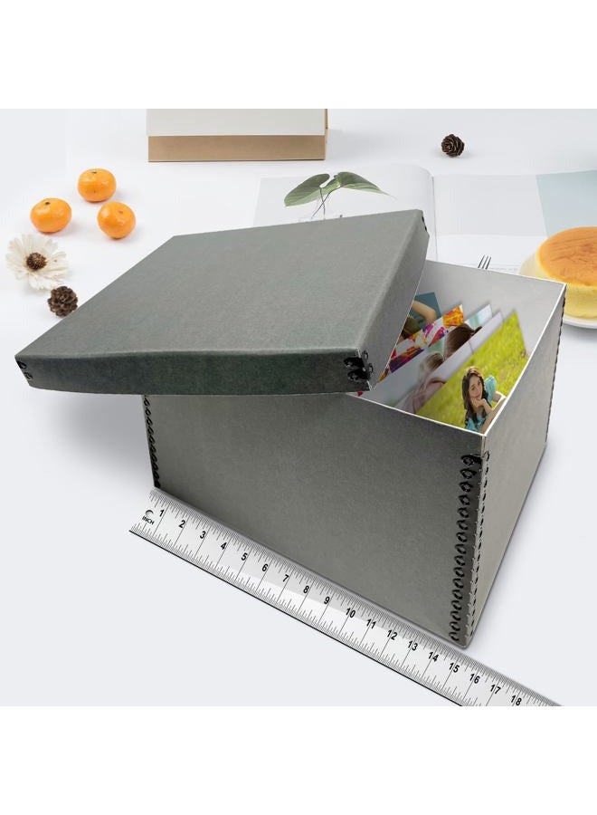 Lineco Record Storage Box 12"x15"x10". Extra-Durable Filing Cartons for Long-Term Inactive Storage of Documents, Prints, or Photos at Home or Office. Acid-Free Gray Boxboard, 1 Pack - Image 3
