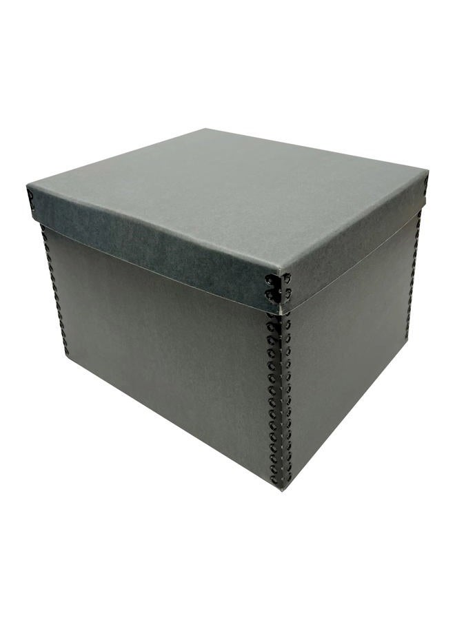 Lineco Record Storage Box 12"x15"x10". Extra-Durable Filing Cartons for Long-Term Inactive Storage of Documents, Prints, or Photos at Home or Office. Acid-Free Gray Boxboard, 1 Pack - Image 1
