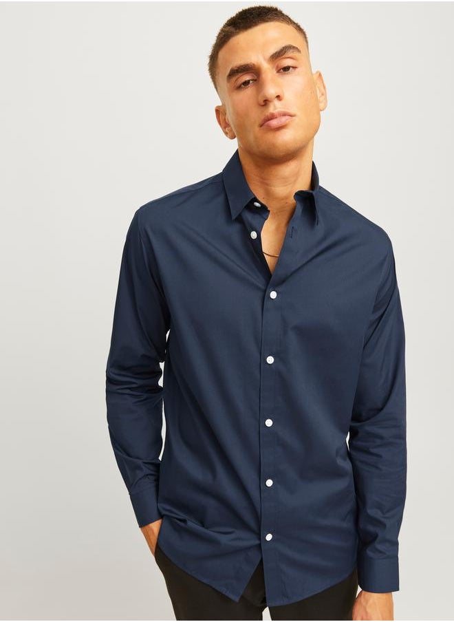 JJ Rebel by Jack & Jones Solid Long Sleeves Shirt with Buttons  - Image 1