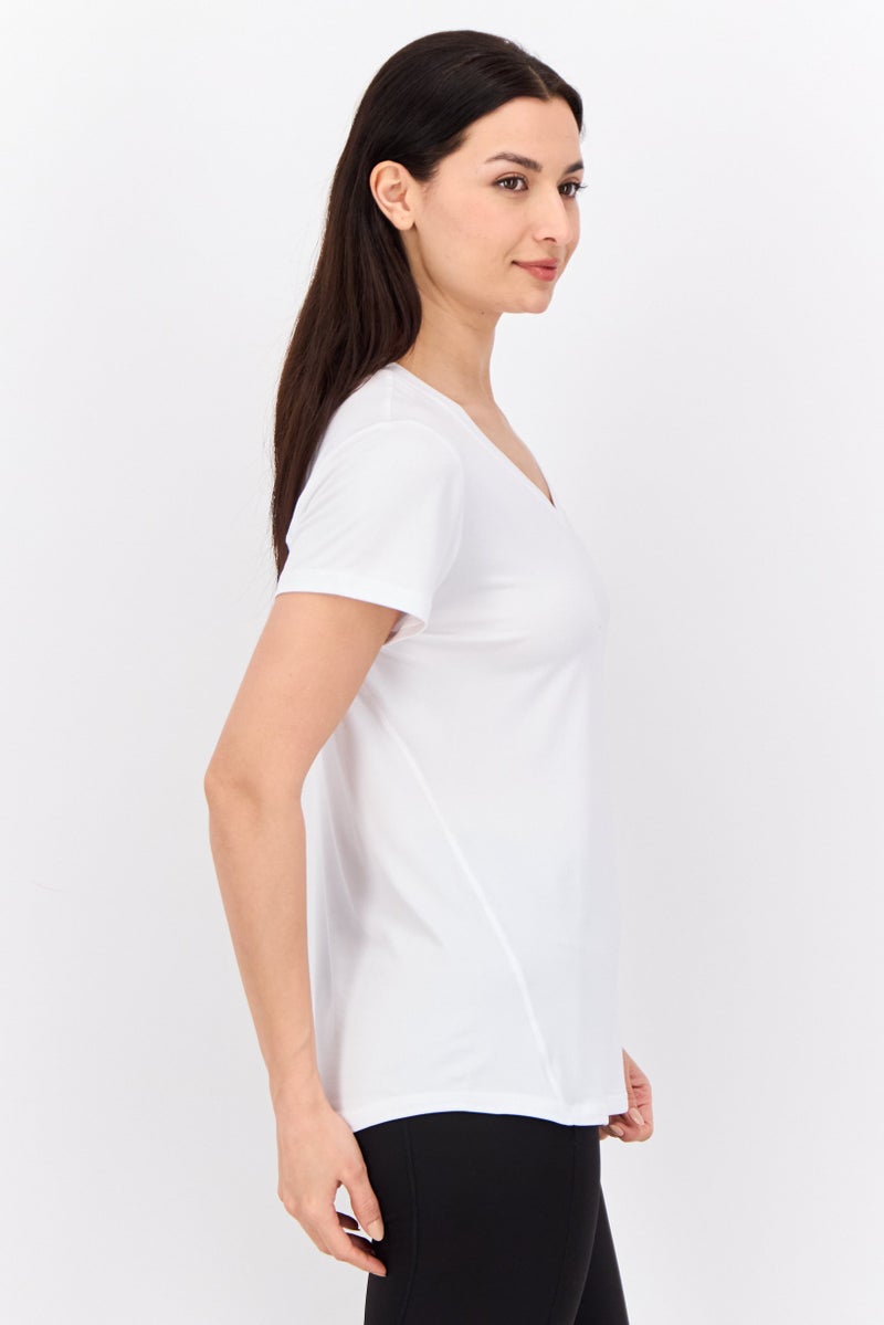 HEAD Women Sportswear Fit Short Sleeves Training Top, White - Image 2