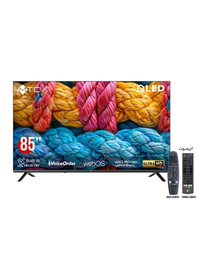 85-inch QLED TV with built-in receiver, webOS operating system QMT85UH800WOS
