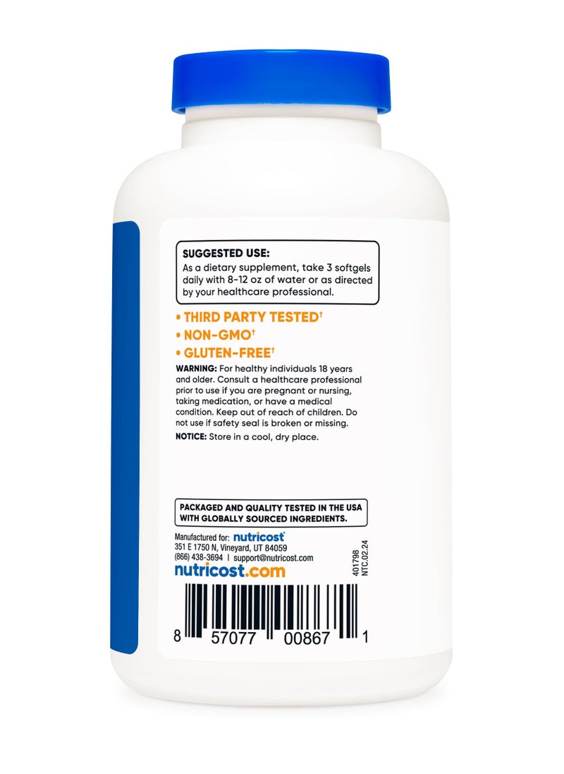 Nutricost - MCT Oil, MCT Oil Softgels - 3000 MG | 150 Softgels | 50 SERVINGS Dietary supplementss - Image 1