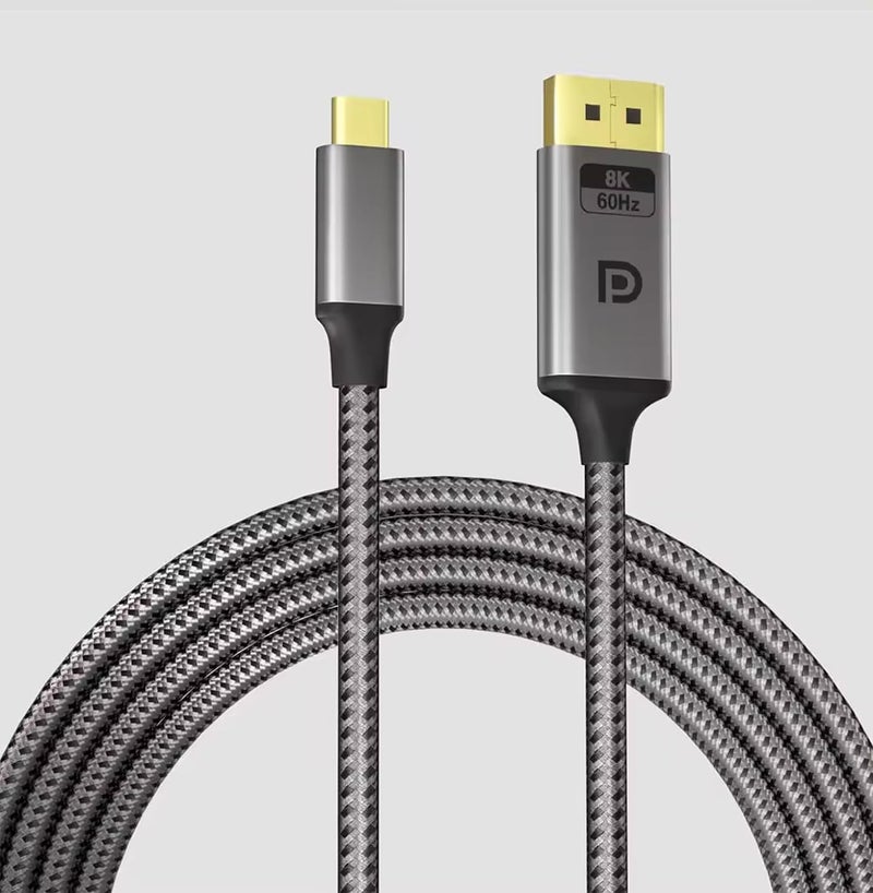 Tobo USB C to DisplayPort 1.4 Cable 6FT 8K@60Hz, 4K@240Hz/144Hz, Type C to Display Port Cord Compatible with i-Phone 15, MacBook Pro/Air, i-Pad, iMac TD-1094TC - Image 1