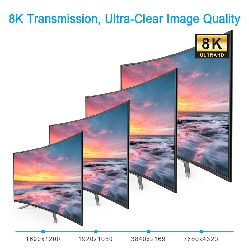 Tobo USB C to DisplayPort 1.4 Cable 6FT 8K@60Hz, 4K@240Hz/144Hz, Type C to Display Port Cord Compatible with i-Phone 15, MacBook Pro/Air, i-Pad, iMac TD-1094TC - Image 4